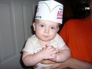 Alex Krispy Kreme Hat.JPG